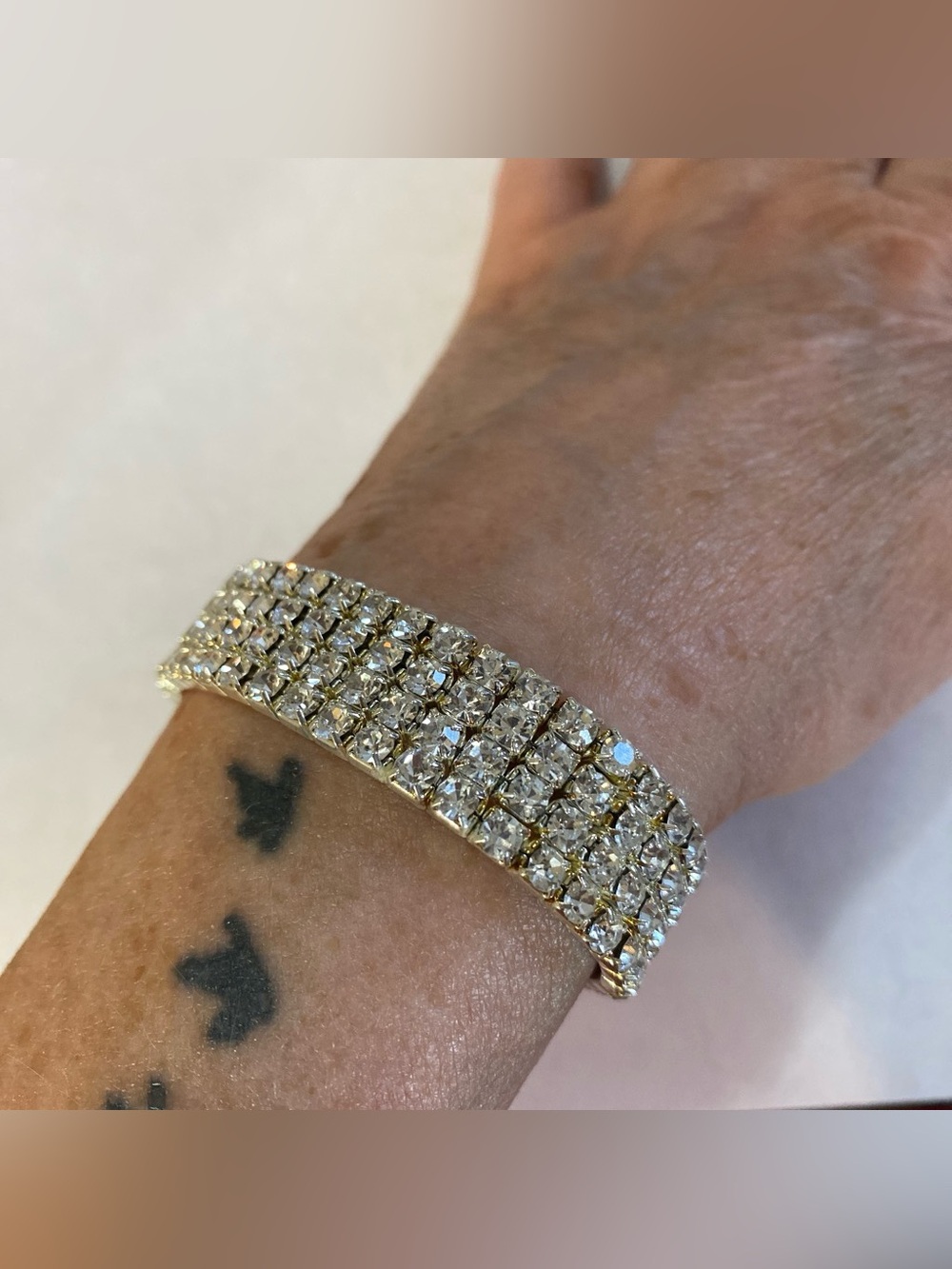 Silver Tone Clear Crystal Tennis Bracelet - Women Jewelry